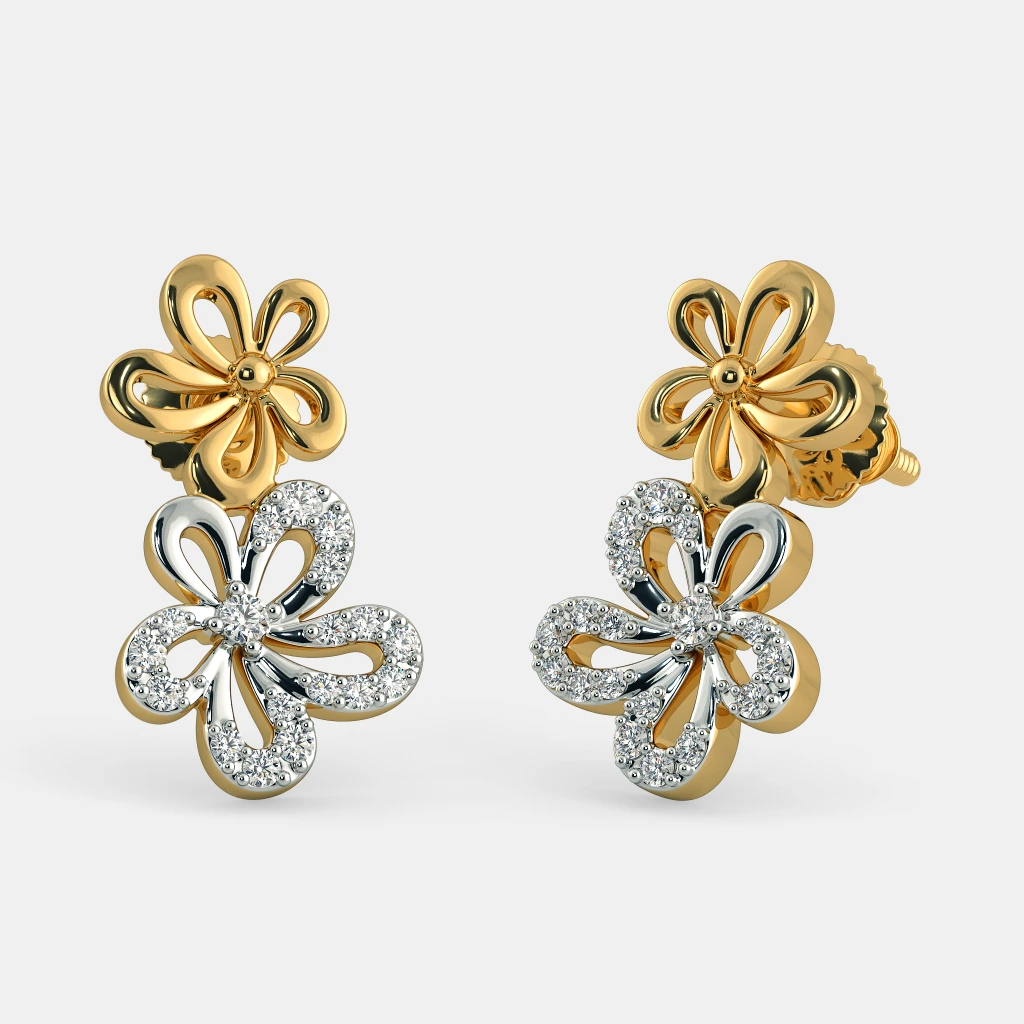 The Twin Flower Earrings | BlueStone.com