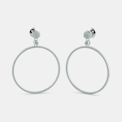 The Meridian Halo Drop Earrings - thumb 1