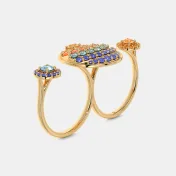 The Whirling Stardust Multi Finger Ring - thumb 7