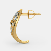 The Wisdom Leaves J Hoop Earrings - thumb 4